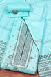 Blue Chanderi Unstitched Suit Set image number 0