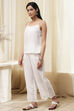 Pink Cotton Schiffli Straight Suit Set image number 8