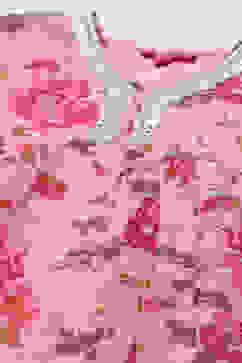 Pink Poly Georgette Floral Printed Peplum Suit Set image number 1