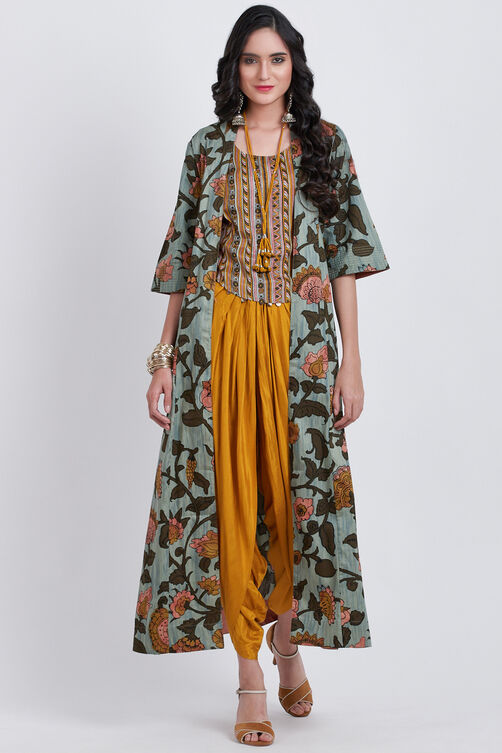 Green Viscose Three Piece Set image number 3