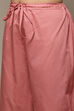 Peach Cotton Kalidar Kurta Palazzo Suit Set image number 2