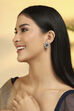 Green Gold Plated Brass Floral Studs image number 1