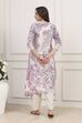Green Viscose Rayon Printed Straight Kurta image number 3