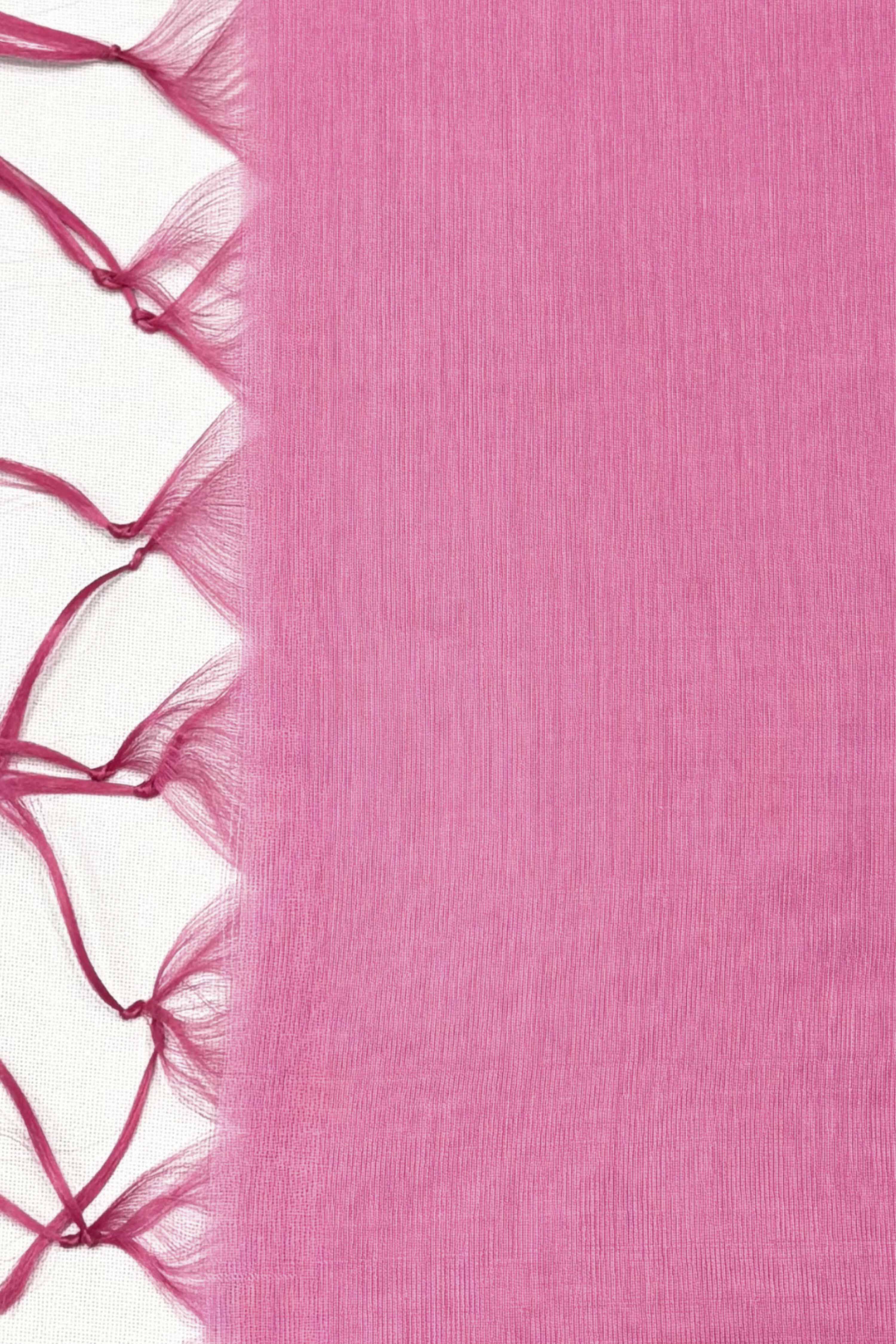 Pink Chanderi Printed Unstitched Suit Set image number 4