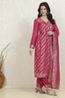 Pink Art Silk Woven Unstitched Suit Set image number 6