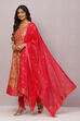 Teal Cotton Anarkali Kurta Churidar Suit Set image number 5