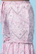 Pink Cotton Floral Printed Gathered Peplum Suit Set image number 2