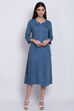 Blue Cotton Two Piece Set image number 3