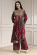 Berry Printed Straight Kurta Set image number 6