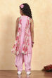 Dark Pink Polyester Straight Solid Suit Set image number 4