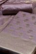 Lavender Cotton Printed Embroidered Unstitched Suit Set image number 1