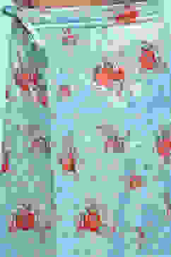 Blue Cotton Floral Printed A-Line Kurta Set image number 2