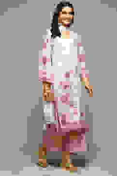 Beige Rayon Straight Kurta Palazzo Suit Set image number 5