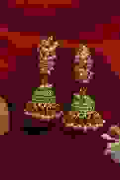 Champagne Brass Jhumka image number 2