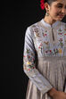 Rohit Bal Off White Cotton Silk Anarkali Embroidered Suit Set image number 9