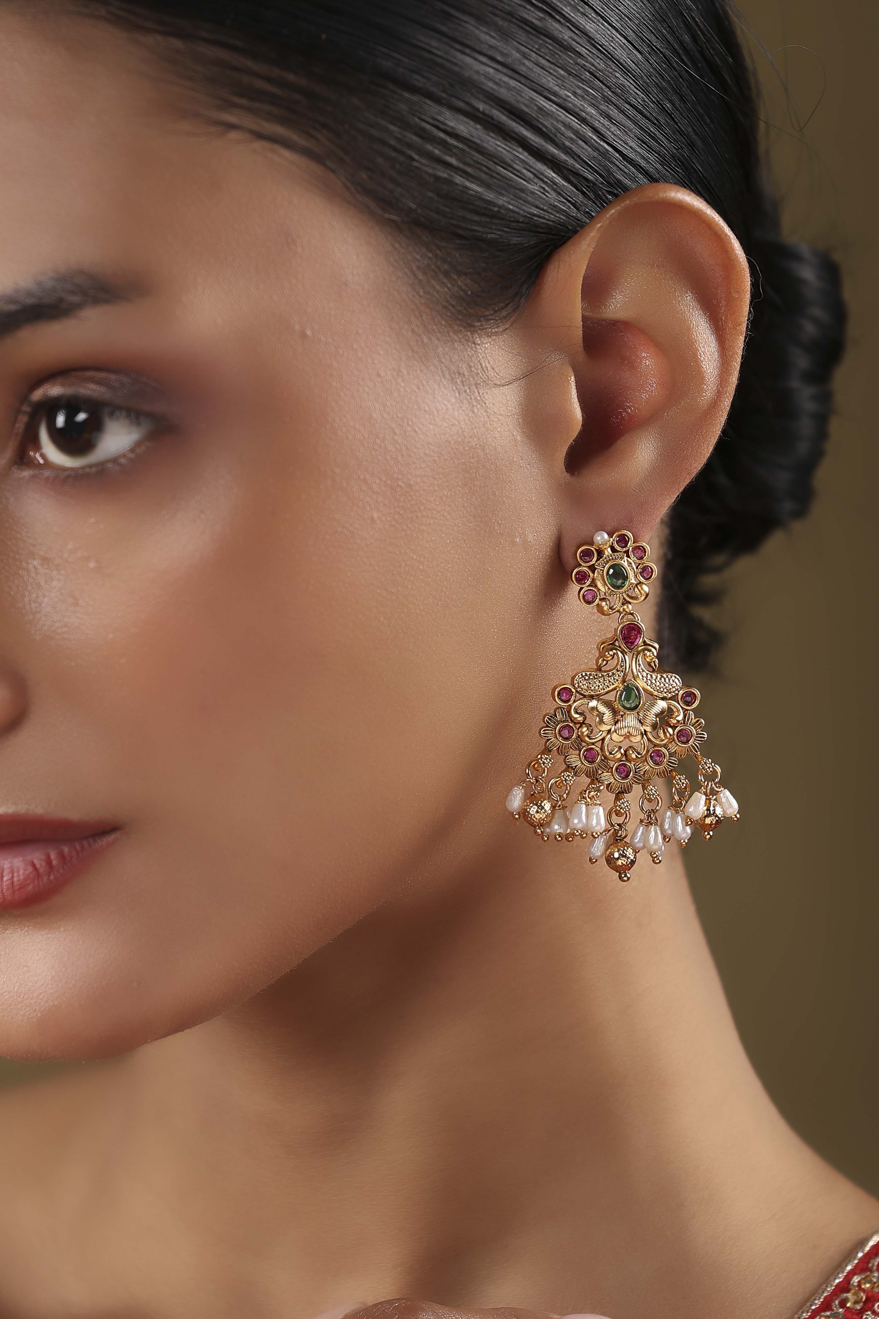 Multi Brass Drop & Danglers image number 1