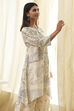 Off-White Cotton Straight Printed Kurta Set image number 7