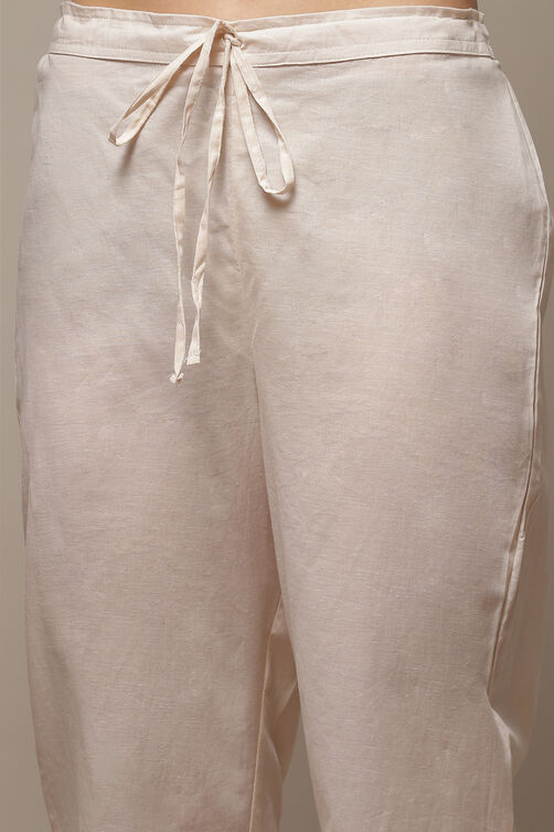 Powder Blue Cotton Straight Kurta Pants Suit Set image number 6