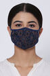 Blue Cotton Printed Face Mask image number 0
