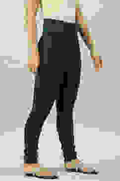 Teal Acrylic Woollen Jeggings image number 2