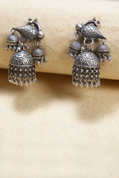 Kundan and Light pink stone long earrings image number 2