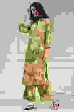 Green Printed Kurta Pants Co-ord Set image number 3