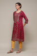 Plum LIVA Straight Printed Kurta image number 2