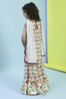 Off White Cotton Sharara Suit Set image number 4