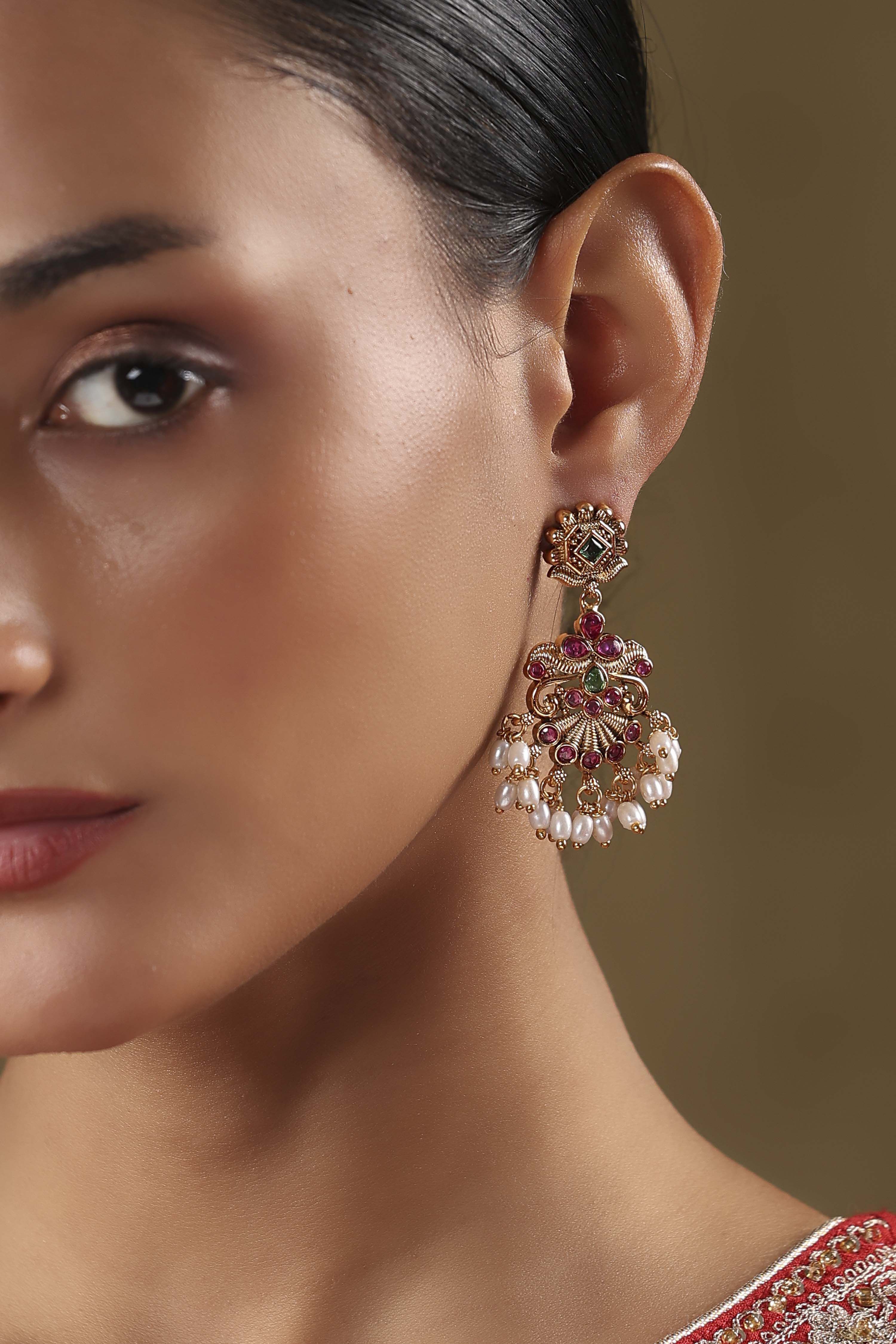 Multi Brass Drop & Danglers image number 1