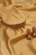Gold Plated Brass Choker Necklace Set with Jhumka image number 0