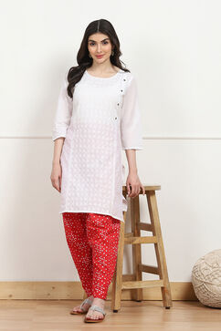 Red Cotton Printed Salwar image number 0