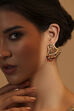 Red & Green Gold Plated Brass Drop & Dangler Earrings image number 1