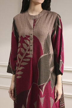 Berry Printed Straight Kurta Set image number 1