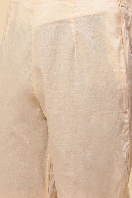 Grey And Almond Cotton Double Layered Suit Set image number 3