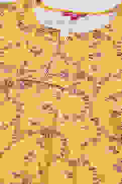 Yellow Rayon Kalidar Printed Kurta Set image number 1