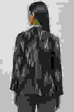 Navy Acrylic Yarndyed Jacket image number 4