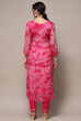 Yellow Organza Unstitched Suit set image number 7