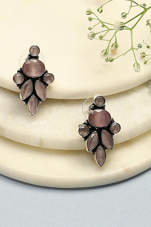Lilac Brass Earrings image number 0