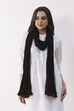 Black Cotton Solid Textured Dupatta image number 4