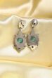 Mint Green Brass Jhumka image number 2