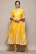 Black Cotton Anarkali Printed Kurta Churidar Suit Set image number 7