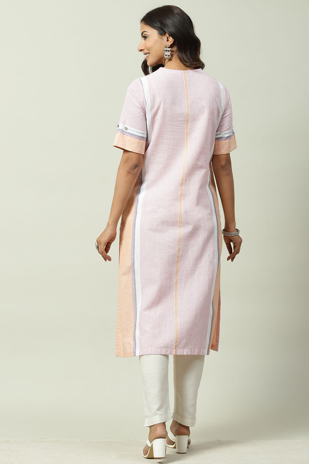 Natural Cotton Straight Kurta image number 5