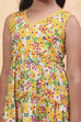 Coral Pure Cotton Floral Printed Tiered Suit Set image number 1