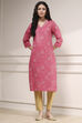 Beige Cotton Printed Straight Kurta image number 5