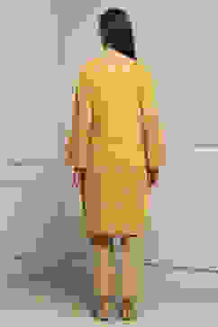 Yellow Rayon Straight Printed Kurta image number 3