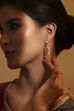 Pink Gold Plated Brass Drop & Dangler Earrings image number 1