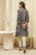 Black Polyester Straight Printed Kurta image number 3