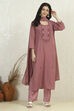 Pink Georgette Hand Embroidered Unstitched Suit Set image number 7