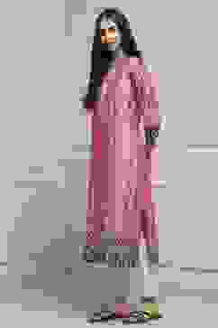 Plum Cotton Straight Printed Kurta image number 4