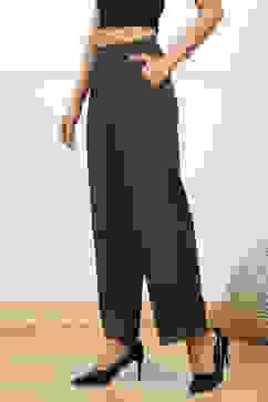 Olive Green Solid Stretchable Relaxed Fit Pants image number 2